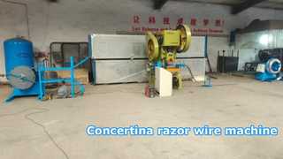 The concertina razor wire making machine is used to produce razor barbed wire.