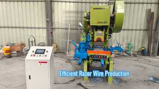 5 strips razor barbed wire machine